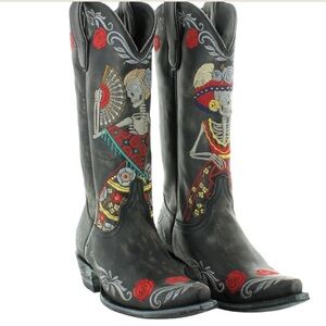 Old Gringo® Ladies Reinas Rustic Beige & Black Western Boots L3588-2